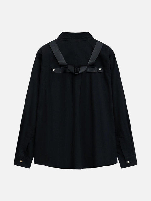 Cross Strap Function Long Sleeve Shirt