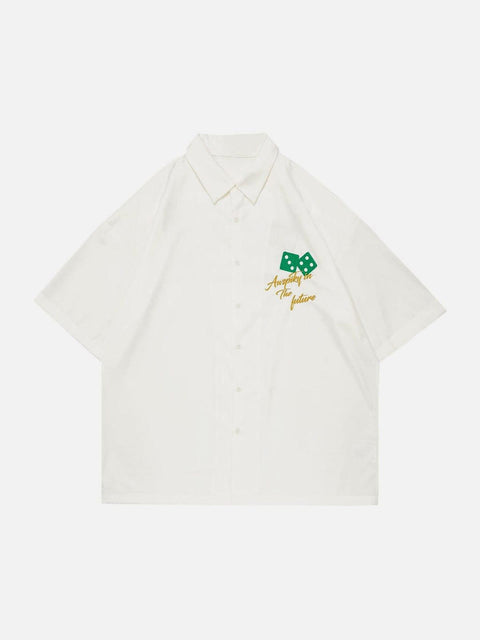 Dark Sieve Embroidery Shirt