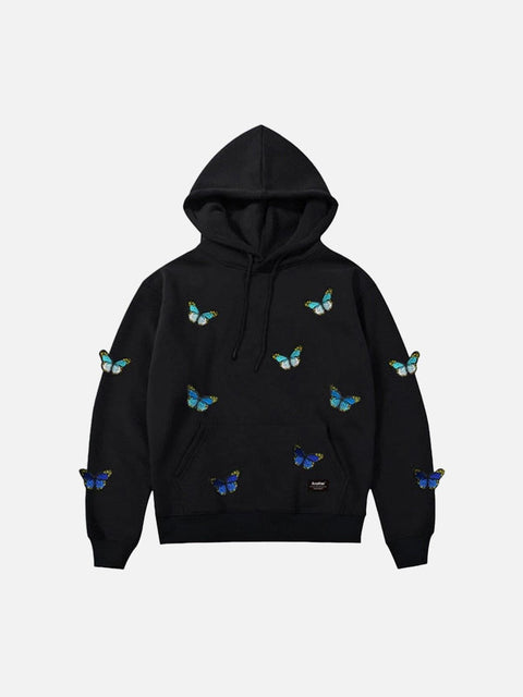 Gradient Butterfly Fleece Hoodie