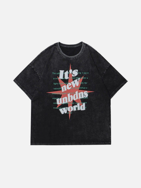 Bombing Letters Washed Graphic Tee