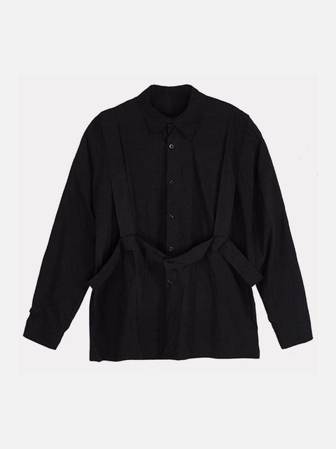 Dark Function Strap Oversized Long Sleeve Shirt