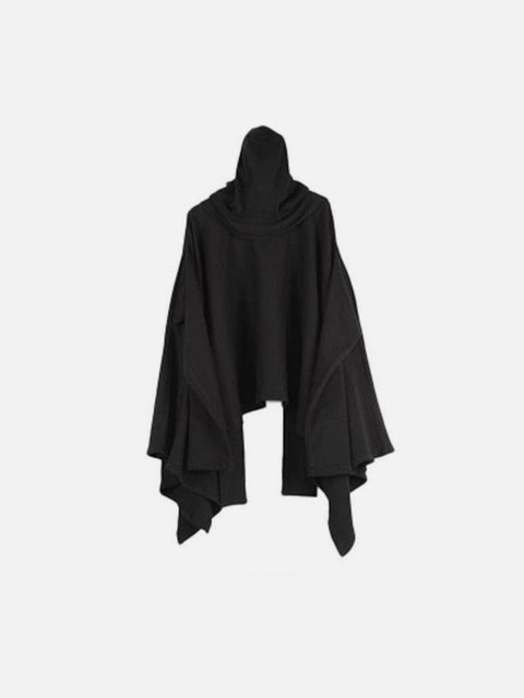 Dark Style Detachable Hat Cloak Hoodie
