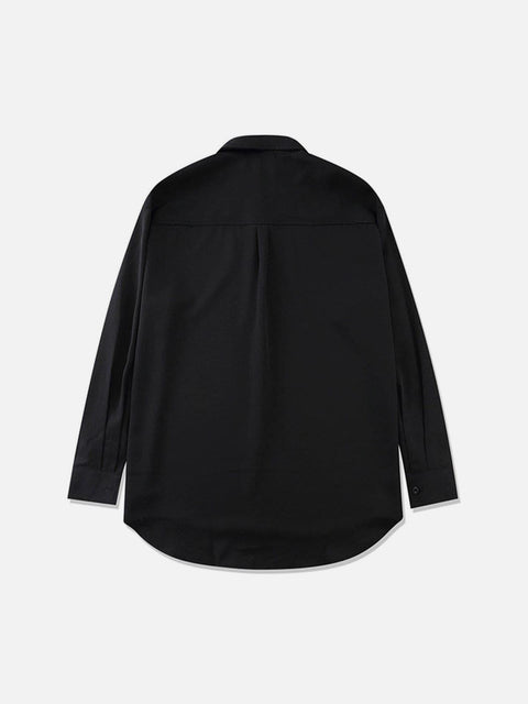 Dark B Chain Decoration Long Sleeve Shirt