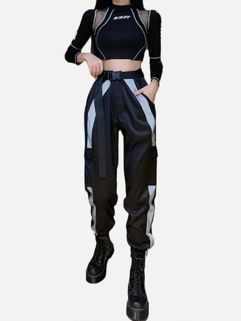Reflective Strip Cargo Pants