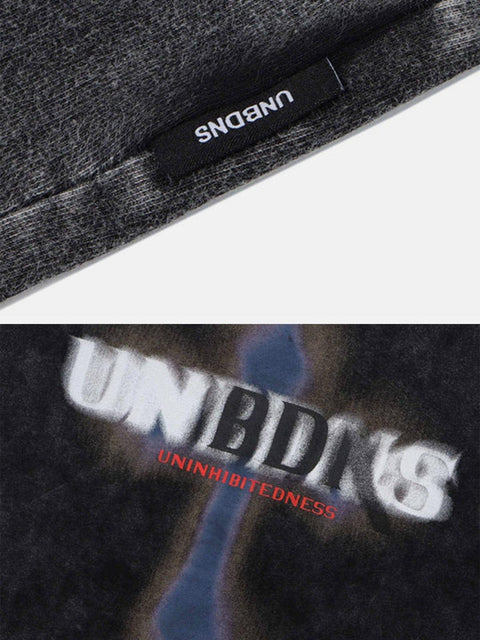 Unreal Cross Letters Washed Graphic Tee