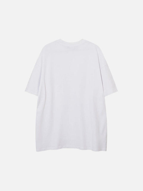 Abstract Print Letters Graphic Tee
