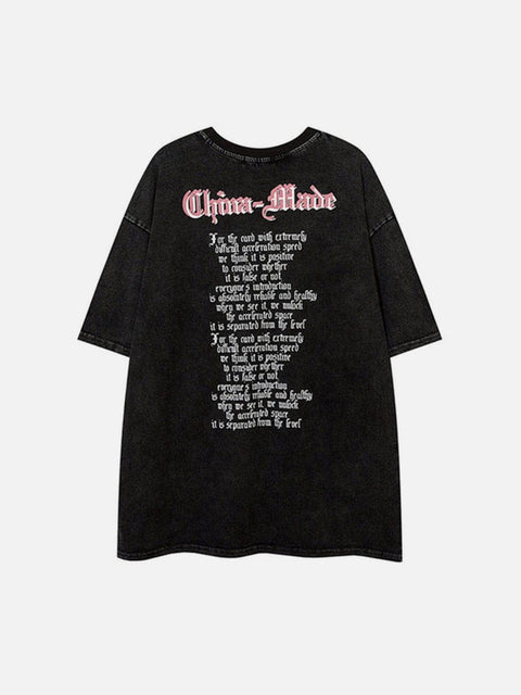 Washed Skeleton Torch Letters Graphic Tee