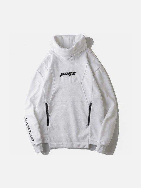 Polar Fleece Turtleneck Hoodie
