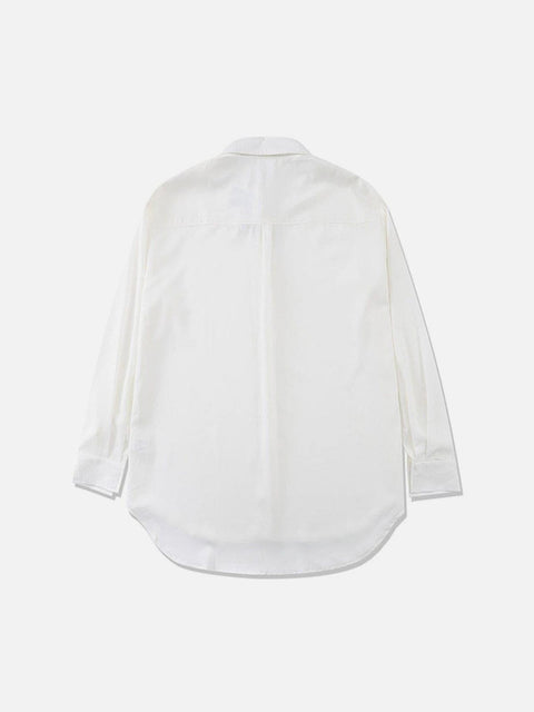 Dark B Chain Decoration Long Sleeve Shirt