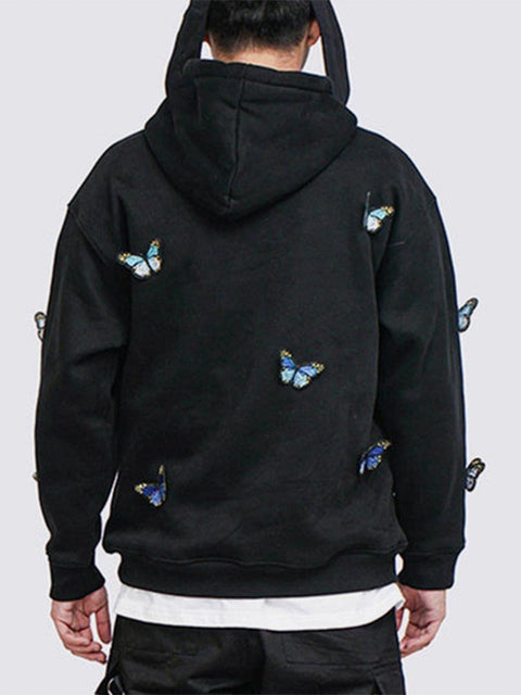Gradient Butterfly Fleece Hoodie