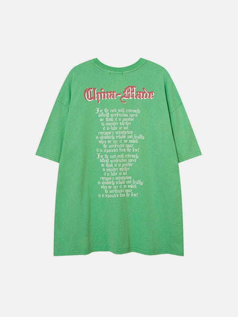 Washed Skeleton Torch Letters Graphic Tee