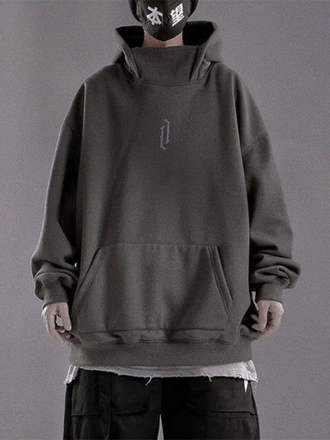 High Collar Oversized Hoodie