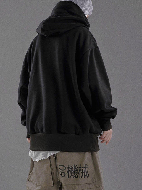 Double Neckline Oversized Hoodie