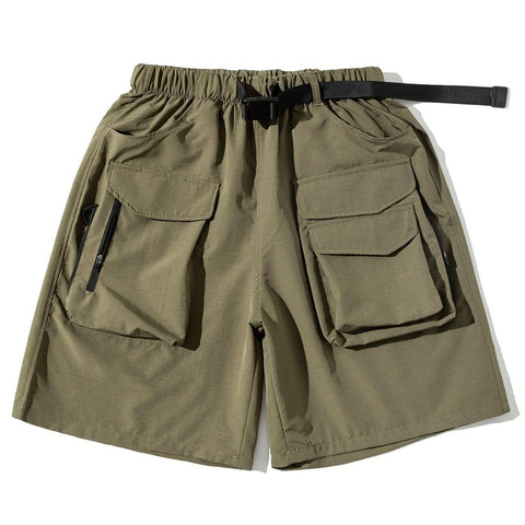 Multi Pockets Drawstring Cargo Shorts