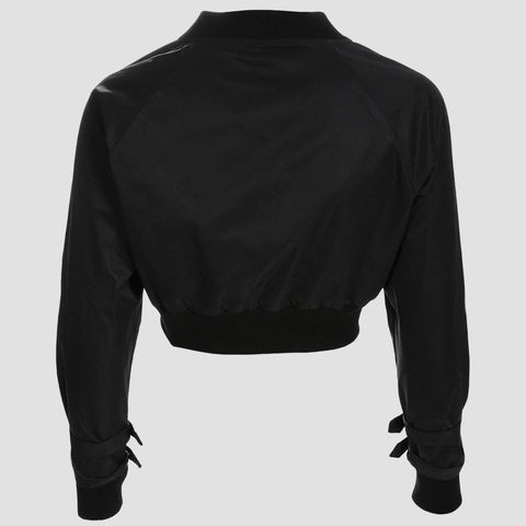 Function Fake Zipper Ribbon Jacket