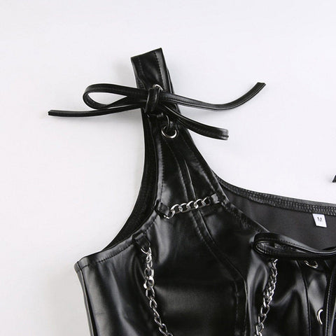 Gothic Chain Straps Hollowout Vest