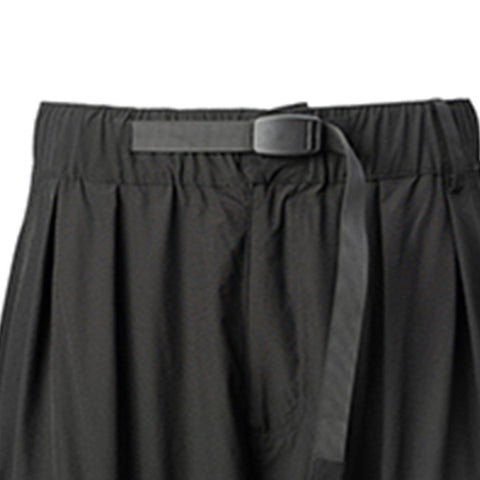 Zip Up Curved Pocket Drawstring Shorts