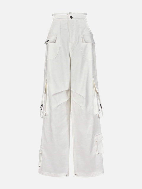 Lace-up Crinkled Pants