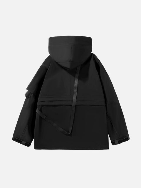 Detachable Patchwork Pocket Jacket