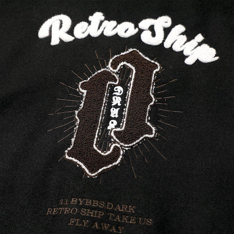 Stitching PU Sleeve Varsity Jacket