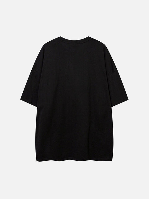 Fake Two Vest Patchwork Tee