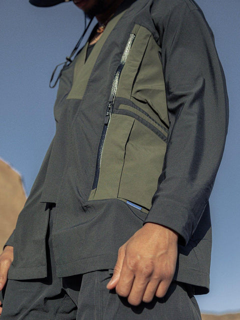 Patchwork Multi Pockets Jacket