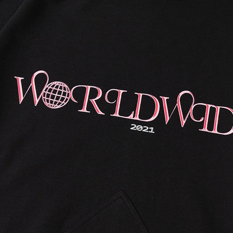 Solid Color Basic Letters Print Hoodie