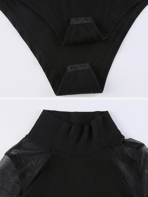 Sexy Mesh Patchwork Jumpsuit