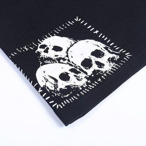 Dark Punk Skeleton Chain Skirt