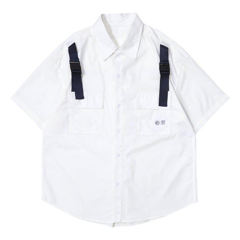 Multi Pockets Strap Shirt