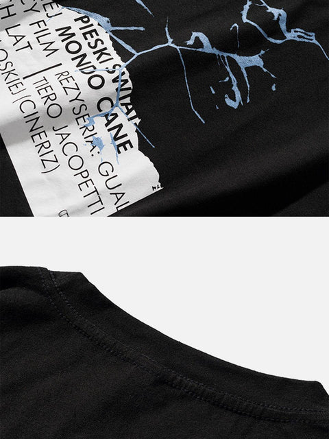 Broken Glass Letter Graphic Tee