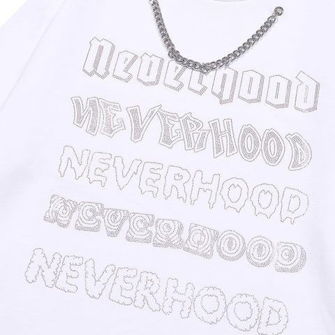 Necklace Letters Print Sweatshirt