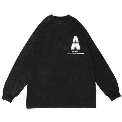 Unreal Letters Cotton Oversized Washed Sweatshirt