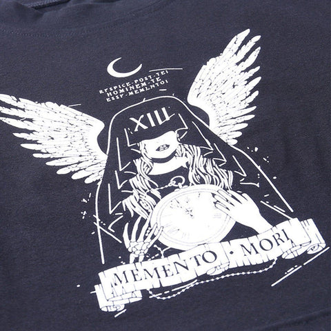 High Waist Print Detachable Long Sleeve T Shirt