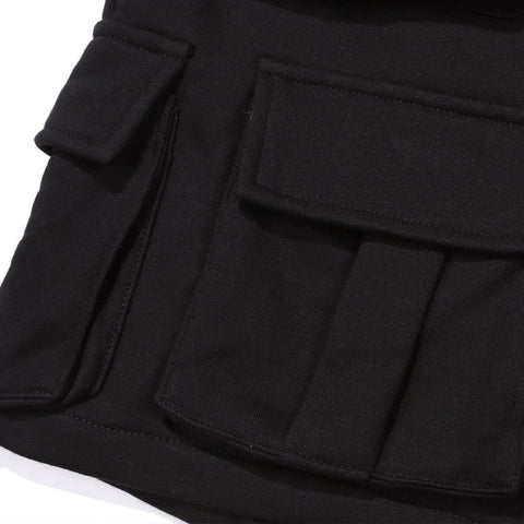 Buckle Pocket Cargo Shorts