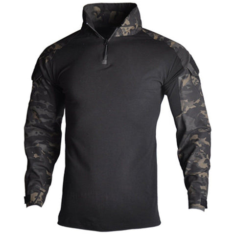 Camouflage Patchwork Tactical Combat Sweatshirt