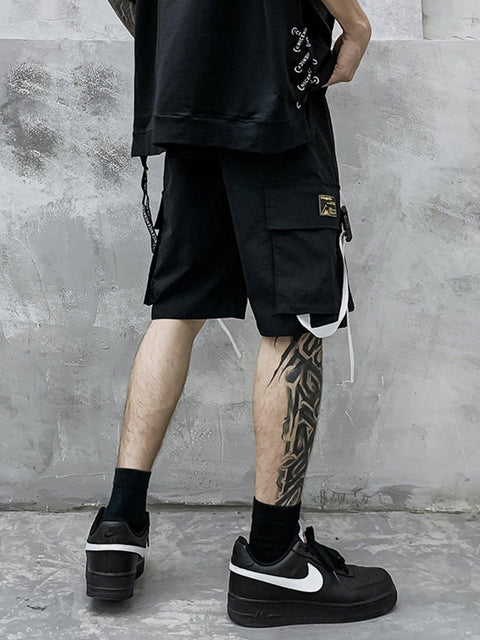 Schoolbag Buckle Pocket Cargo Shorts