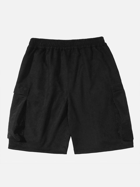Patchwork Embroidery Cargo Shorts