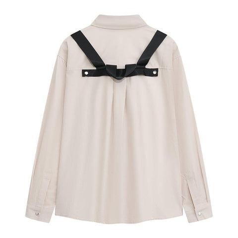 Cross Strap Function Long Sleeve Shirt