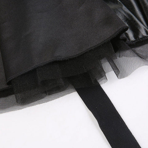 Dark Goth Mesh Panel Flared Pants