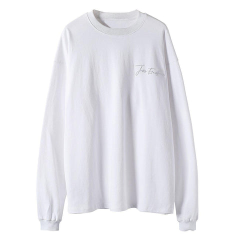 Solid Color Embroidery Sweatshirt