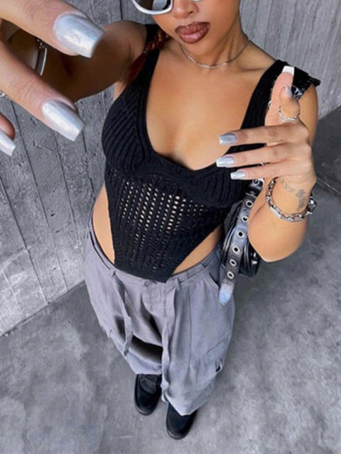 Hollow Knit Vest