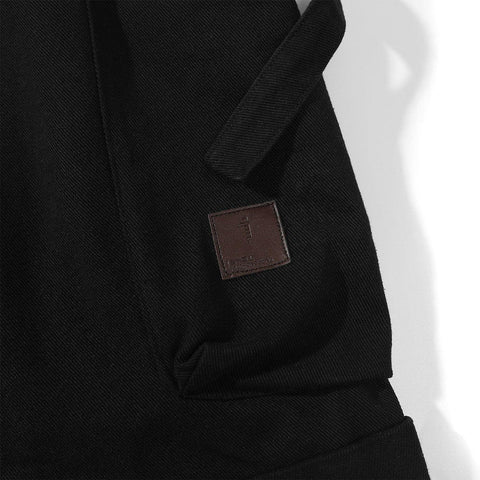 Drawstring Pocket Embroidery Shorts