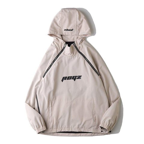 Techwear Half Zipper Print Jacket