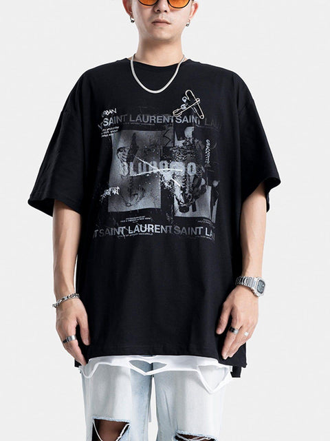 Paper Clip Skeleton Graphic Tee