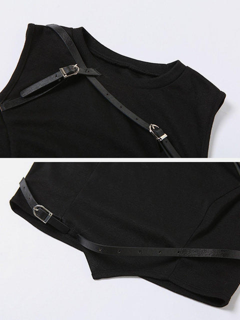 Irregular Belts Vest