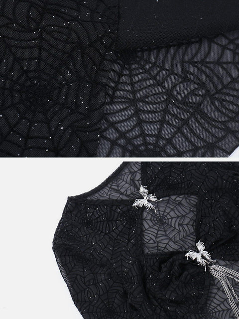 Chain Hollow Spider Web Dress