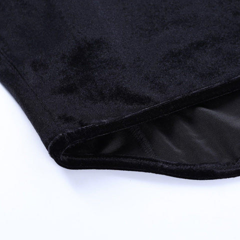 Dark Design Lace Vest Flared Sleeve Long Sleeve T-shirt