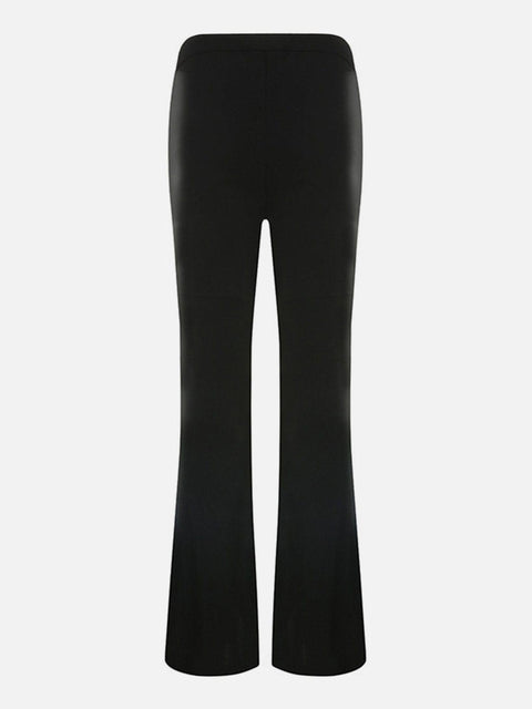Irregular Zipper Mesh Patchwork Flared Pants