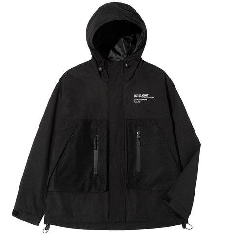 Stitched Zipper Pocket Jacket